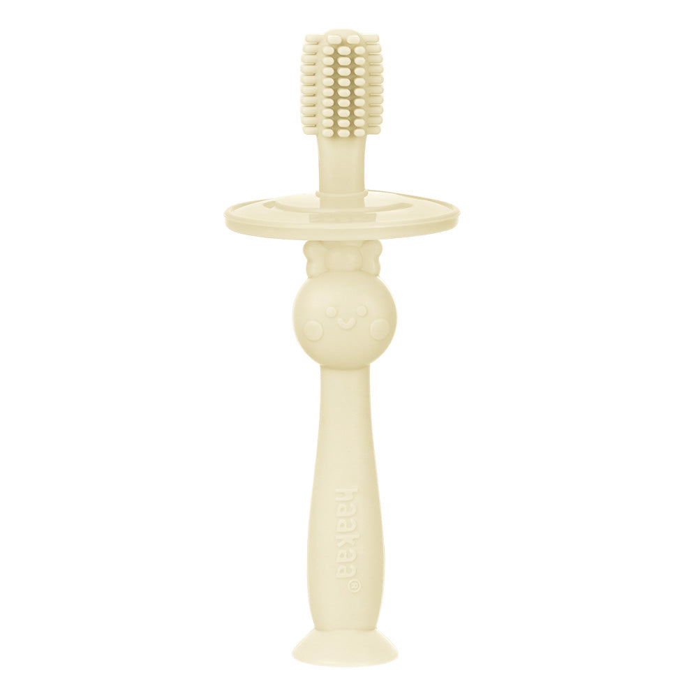 Haakaa 360° Baby Toothbrush (Cream)