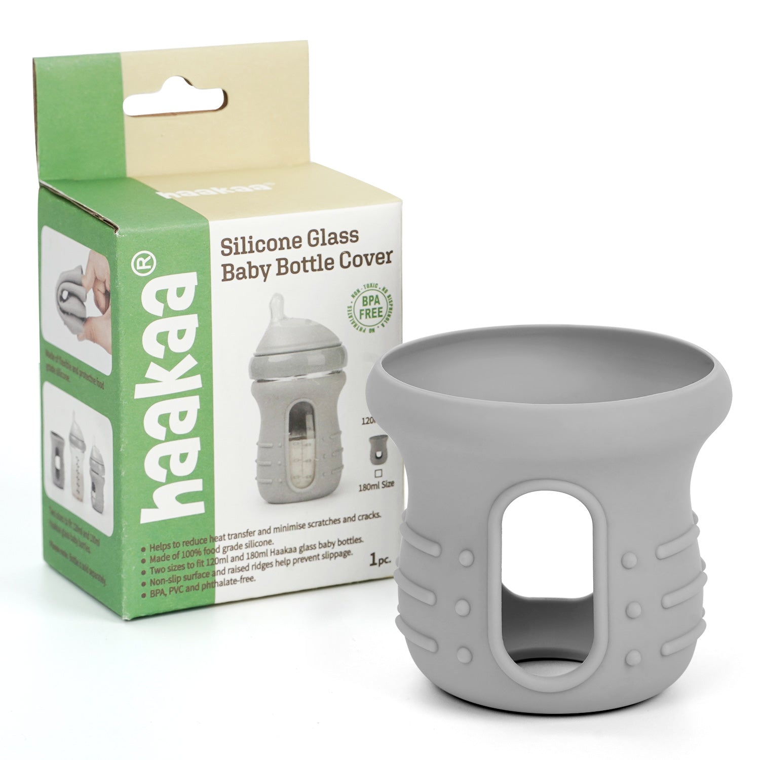 Haakaa Silicone Glass Baby Bottle Cover - 120ml