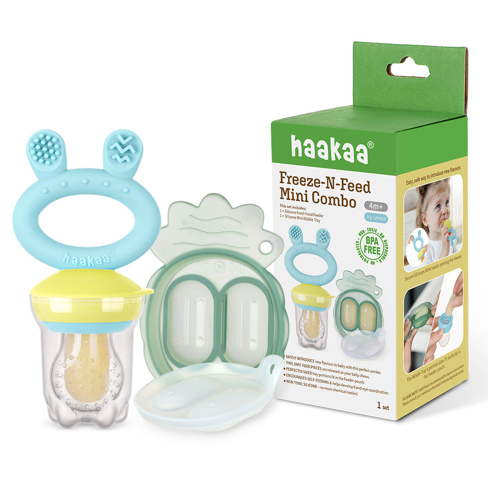 Haakaa Freeze-N-Feed Mini Combo / Fresh Food Feeder & Cover Set