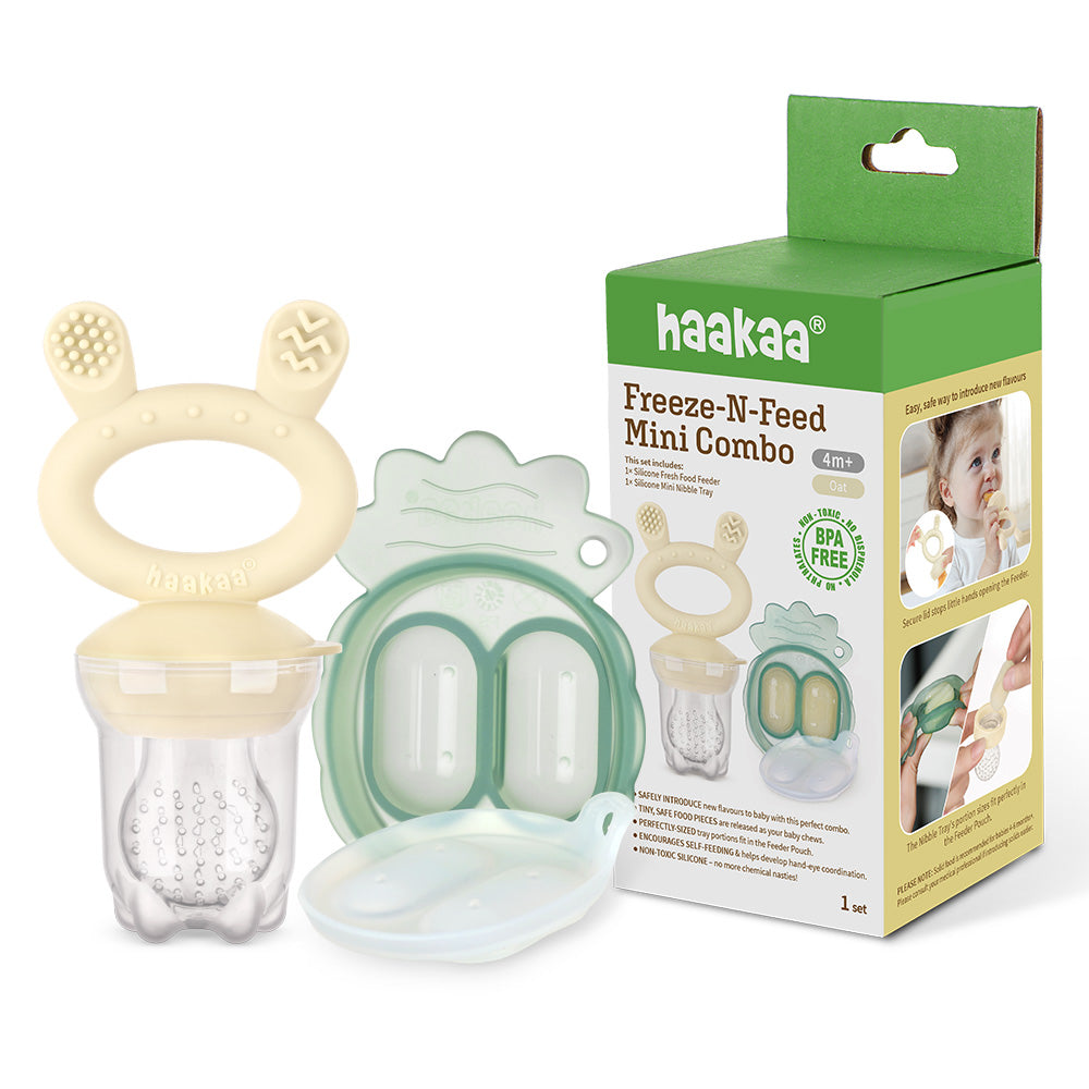 Haakaa Freeze-N-Feed Mini Combo / Fresh Food Feeder & Cover Set