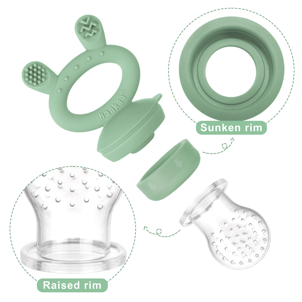 Haakaa Freeze-N-Feed Mini Combo / Fresh Food Feeder & Cover Set