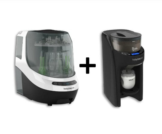 Baby Brezza Bottle Washer Pro and Formula Pro (White/Black) Bundle