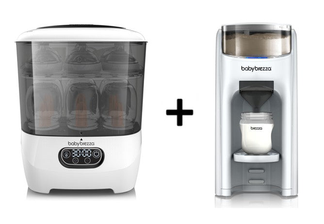 Baby Brezza Steam Steriliser and Formula Pro (Black/White) Bundle G/H