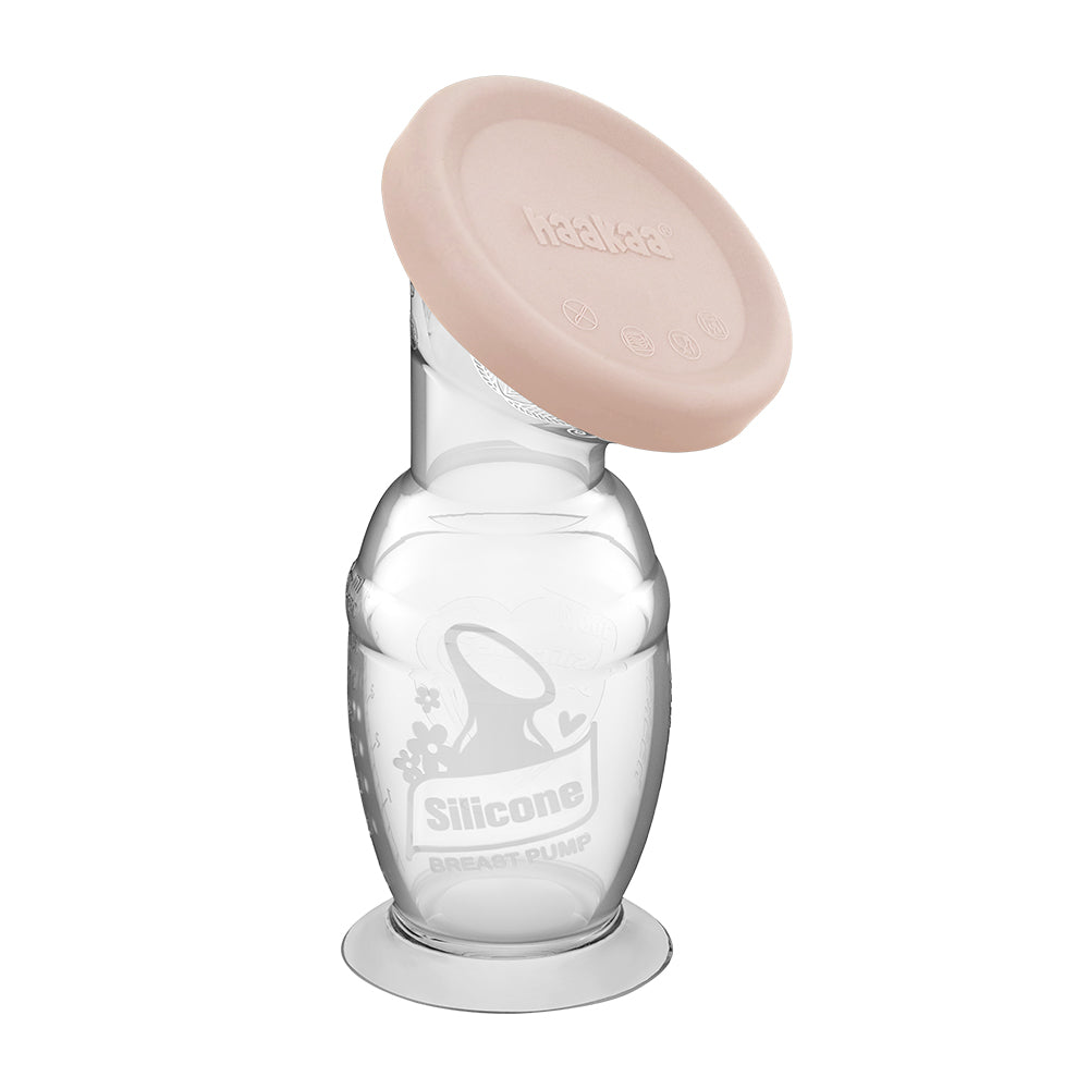 Haakaa Gen. 2 Silicone Breast Pump (100ml) + Cap Set (Blush)