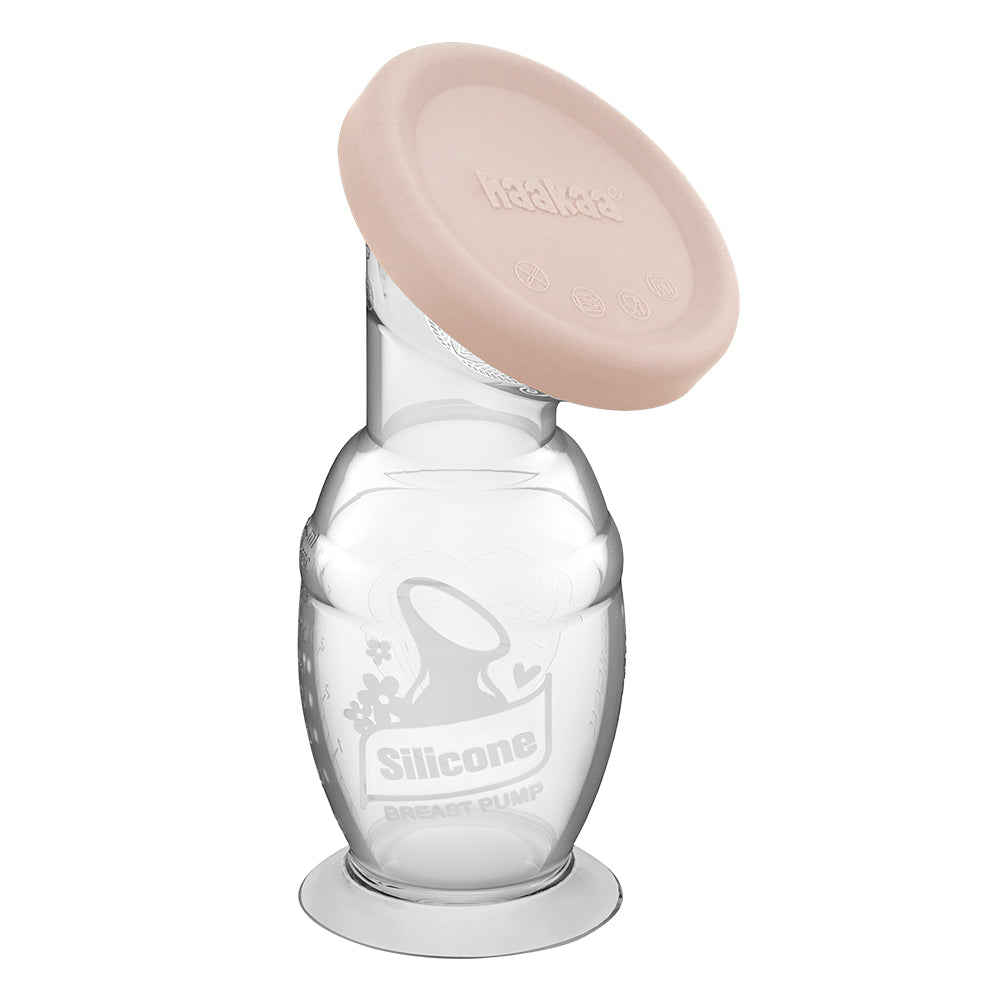 Haakaa Gen. 2 Silicone Breast Pump (150ml) + Cap Set (Blush)