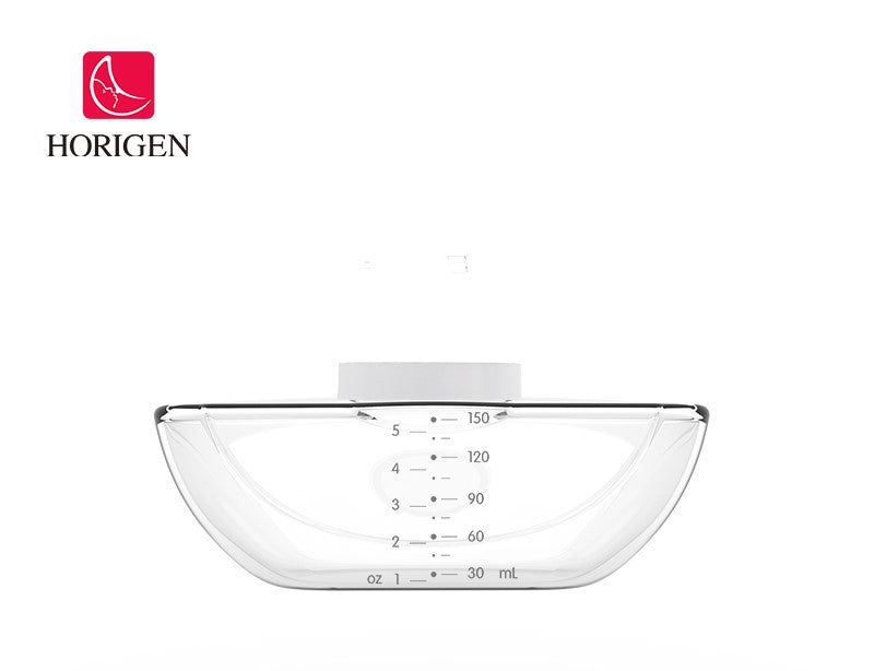 Horigen Breast Pump Accessories - 150ml Milk Bottle*2pcs + Lid*2pcs (For Wearable Pump)