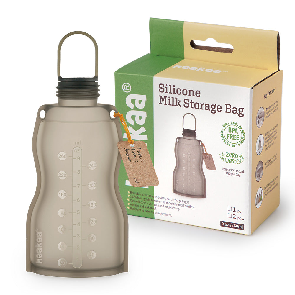 Haakaa Silicone Milk Storage Bag (9oz./260ml) - 1pk/2pk/5pk