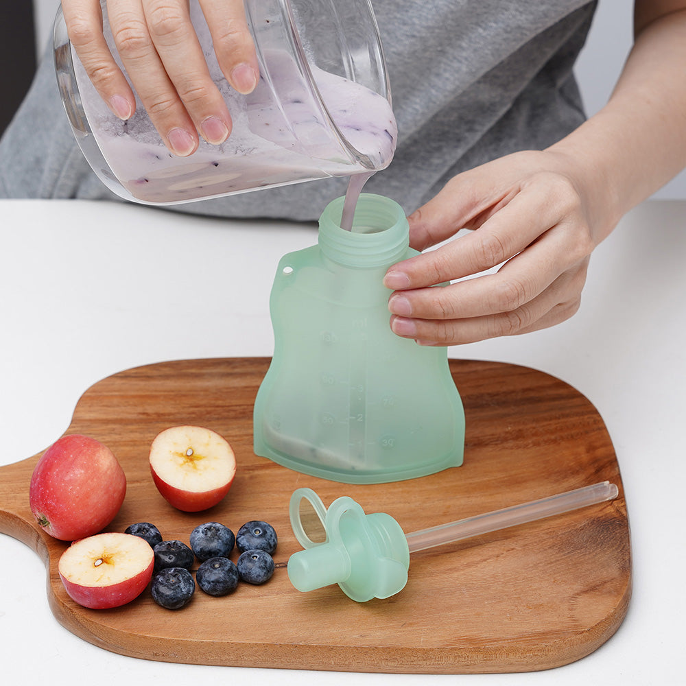 Haakaa Silicone Yummy Pouch (130ml) / Haakaa Fortune Cat Silicone Goody Pouch (170ml) - Lemon
