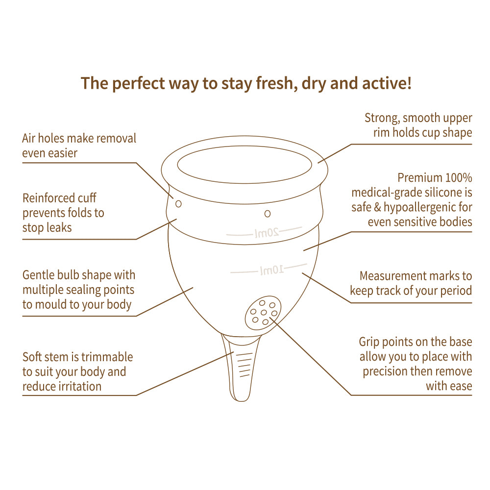 Haakaa SensiCup (Frosted) Menstrual Cup - 20ml/25ml