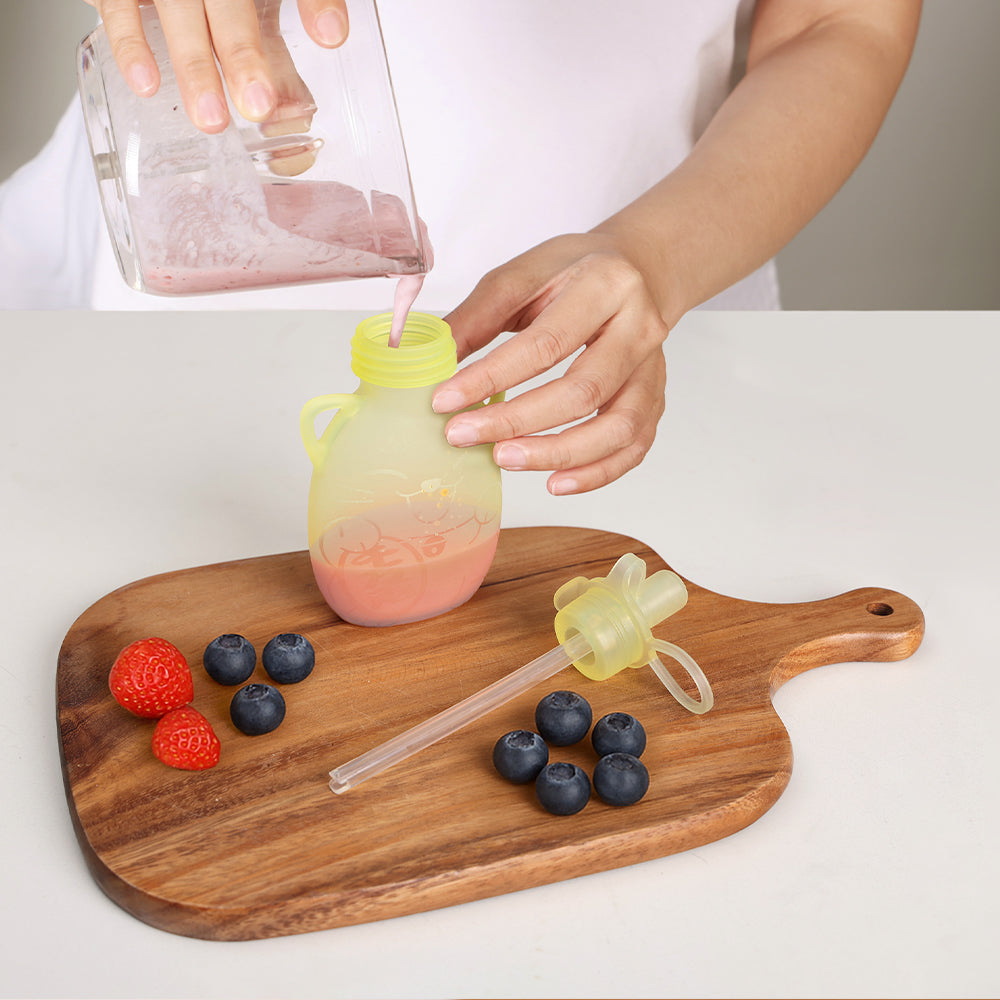Haakaa Silicone Yummy Pouch (130ml) / Haakaa Fortune Cat Silicone Goody Pouch (170ml) - Lemon