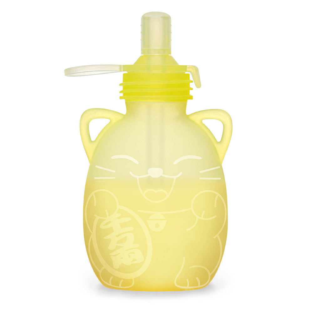 Haakaa Silicone Yummy Pouch (130ml) / Haakaa Fortune Cat Silicone Goody Pouch (170ml) - Lemon