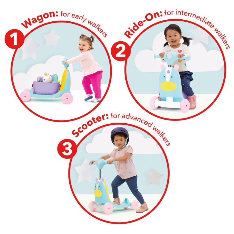 Skip Hop Zoo Ride On 3 in 1 Scooter