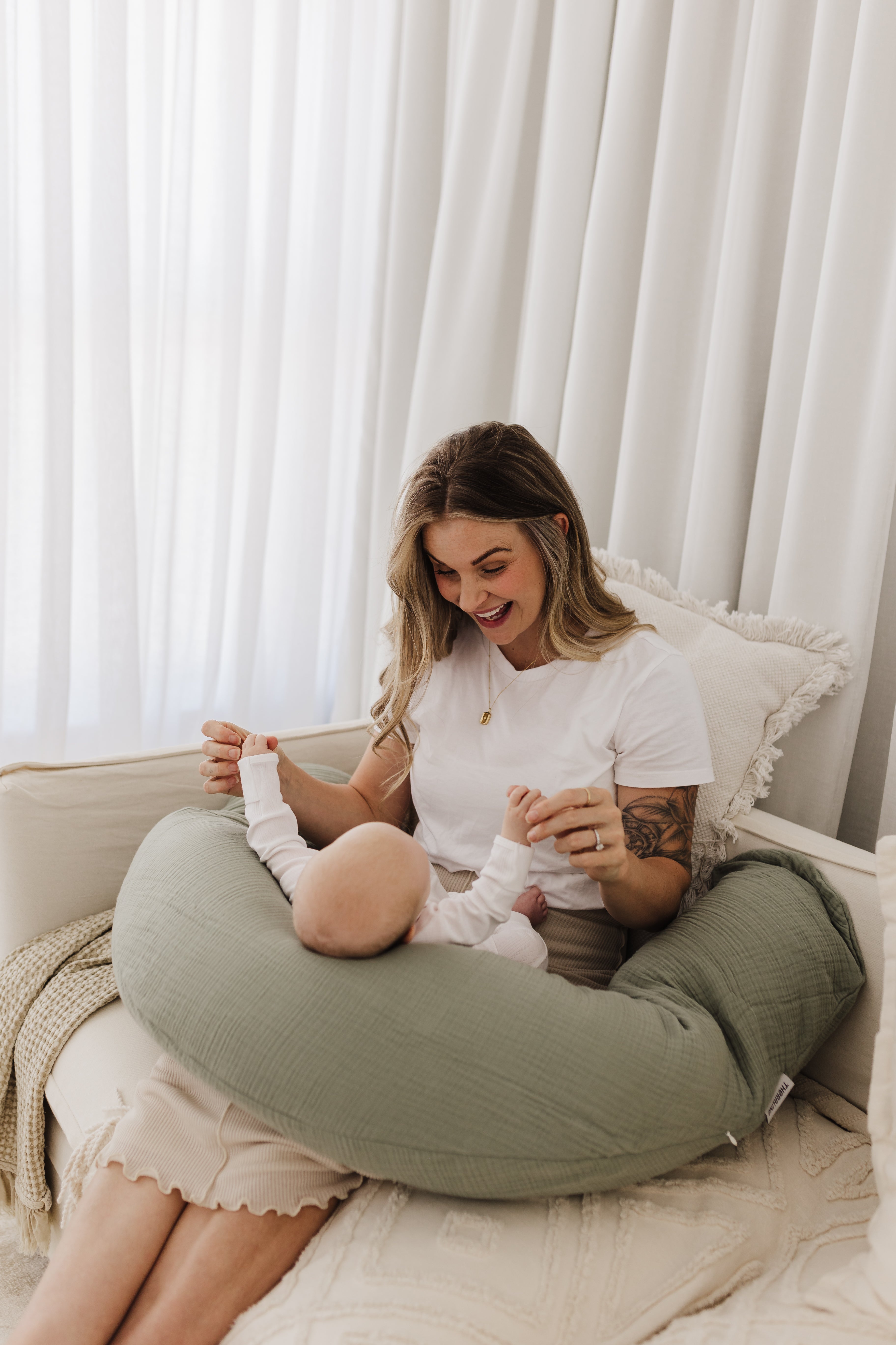 Theraline Muslin Maternity & Nursing Pillow