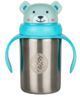 Tum Tum Stainless Steel Tippy Up Cup 250ML - Boris bear