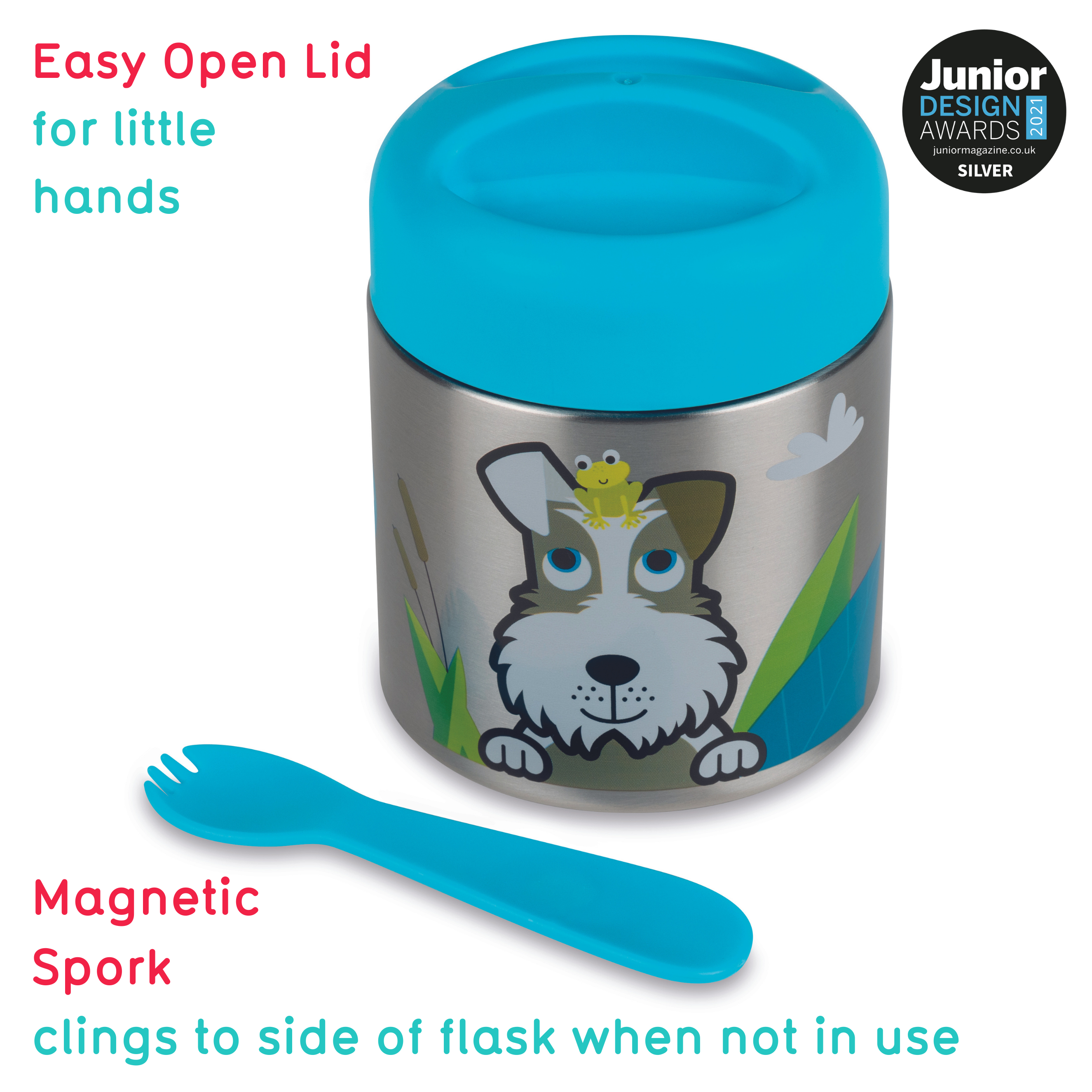 TumTum Thermal Food Flask with Magnetic Spork