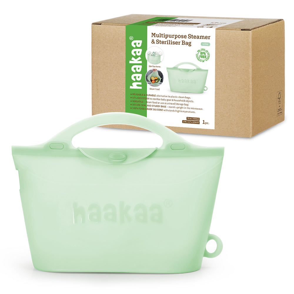 Haakaa Multipurpose Steamer and Steriliser Bag (Lime)