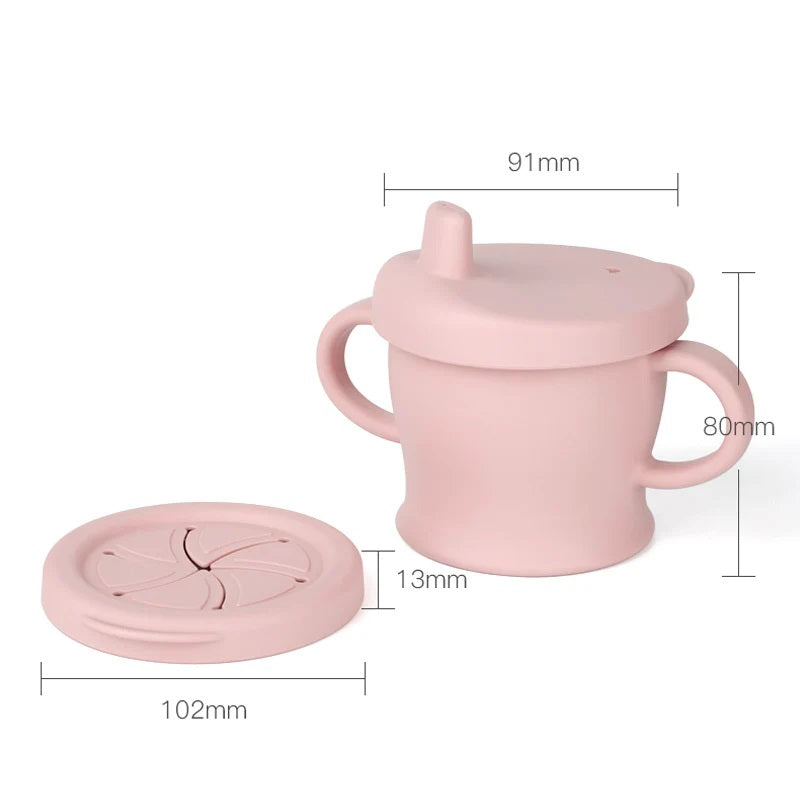Haakaa Silicone Sip-N-Snack Cup (Blush)