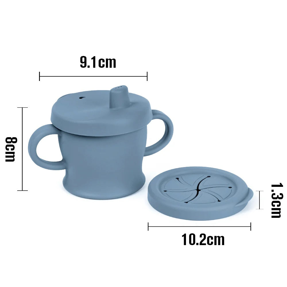 Haakaa Silicone Sip-N-Snack Cup (Bluestone)