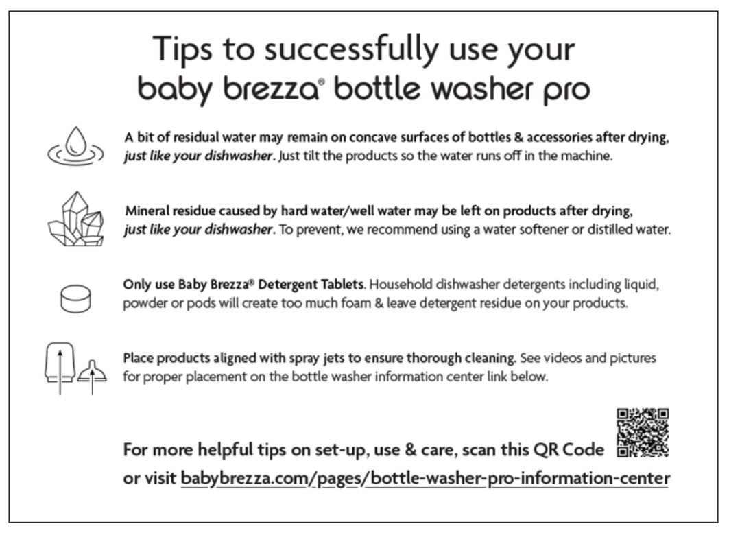 Baby Brezza Bottle Washer Pro - All In One Washer, Sterilizer, Dryer