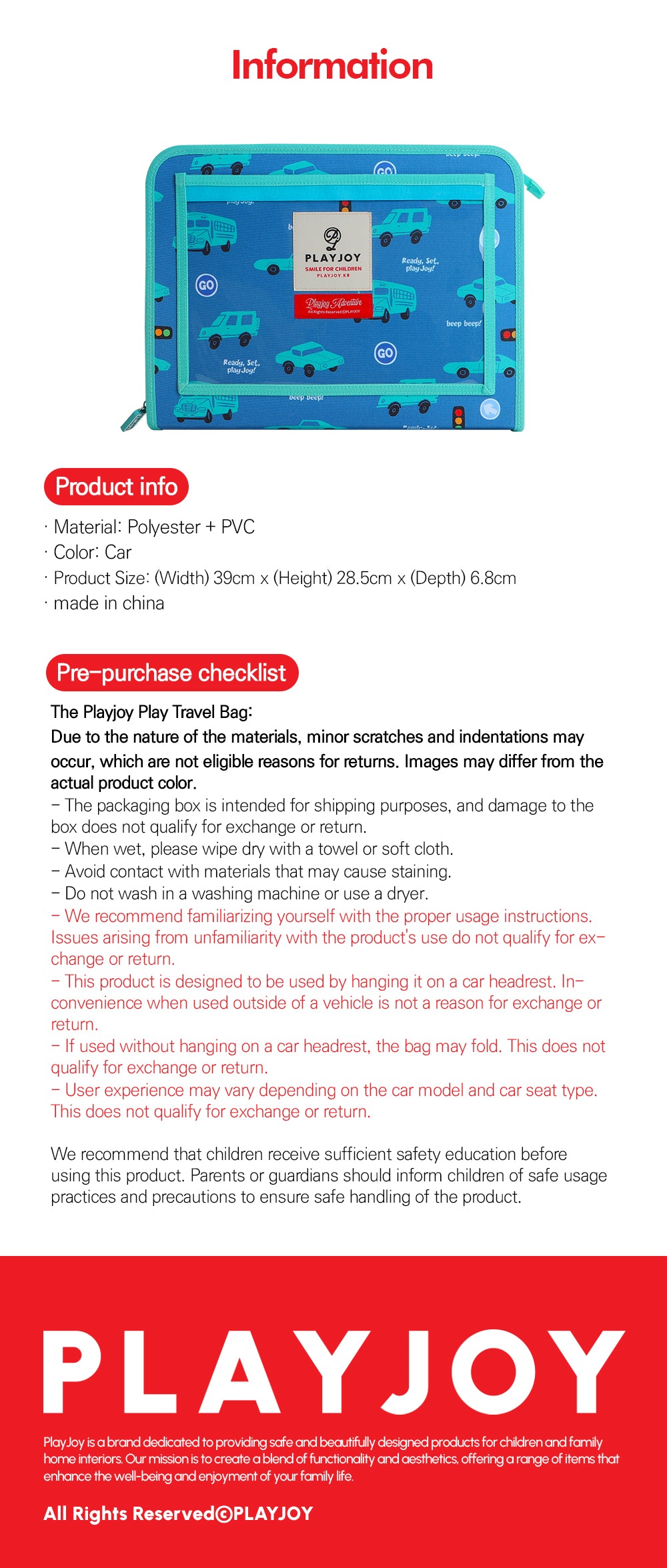 Playjoy Play Travel Bag