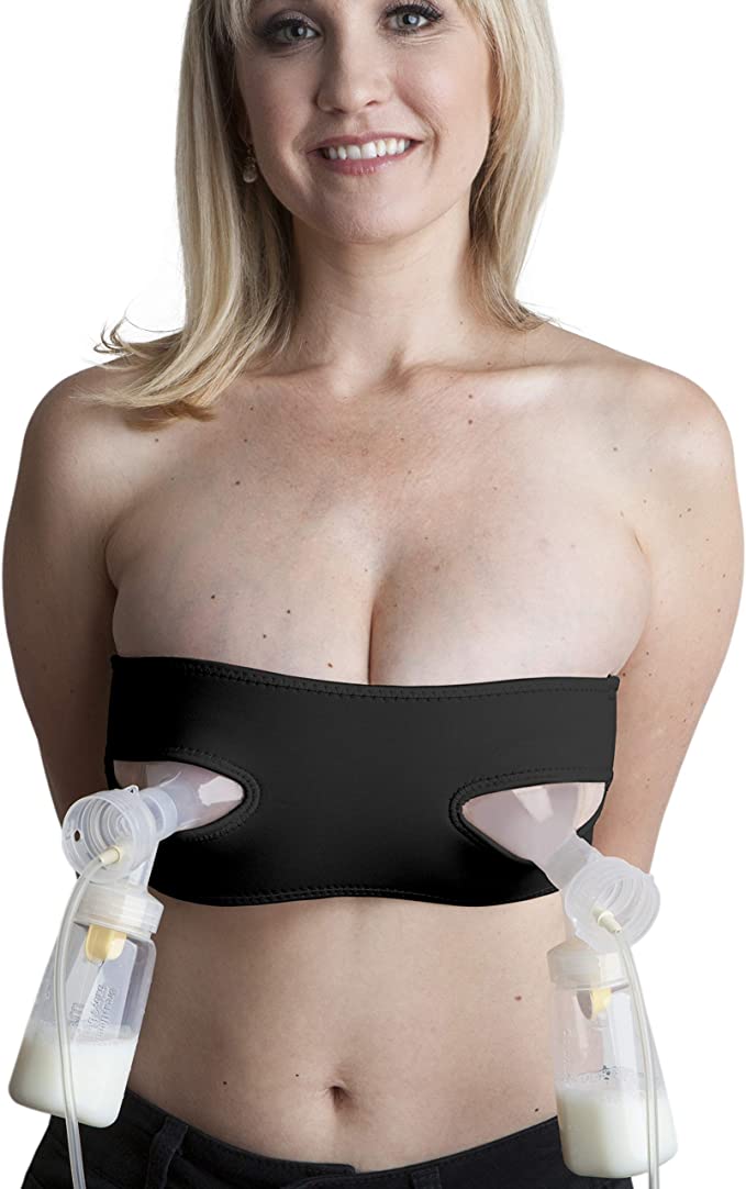 Lavie Pump Strap Hands-Free Pumping & Nursing Bra (Black)