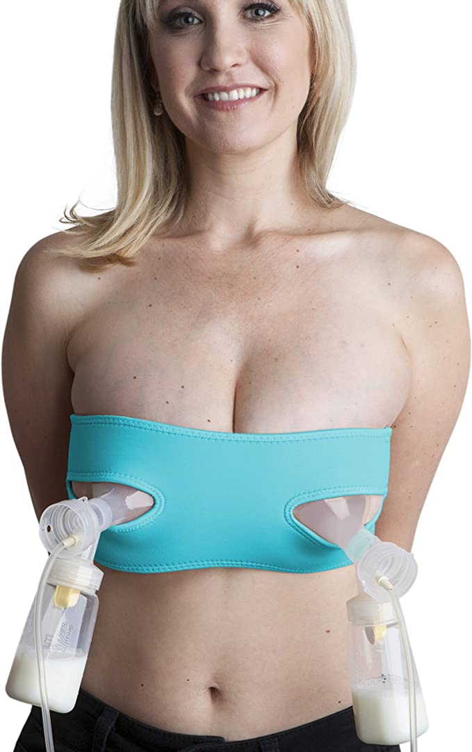 Lavie Pump Strap Hands-Free Pumping & Nursing Bra (Teal)