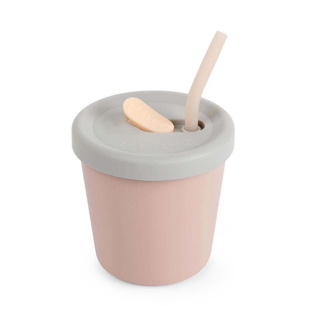 Haakaa Silicone Sippy Straw Cup (Blush)