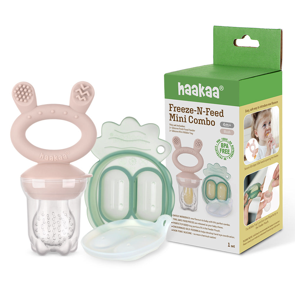 Haakaa Freeze-N-Feed Mini Combo / Fresh Food Feeder & Cover Set