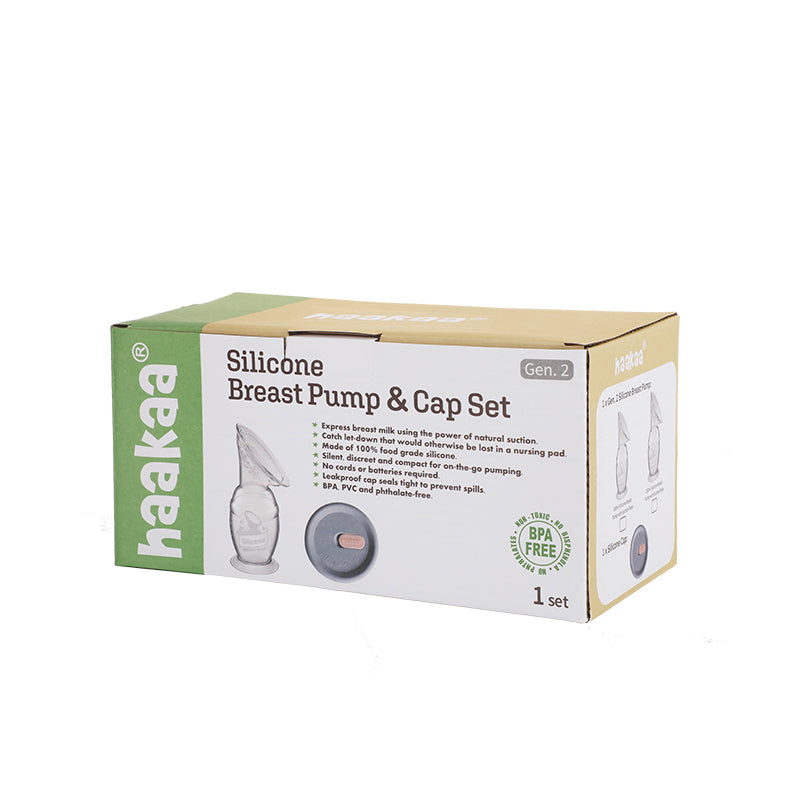 Haakaa Gen. 2 Silicone Breast Pump (150ml) + Cap Set