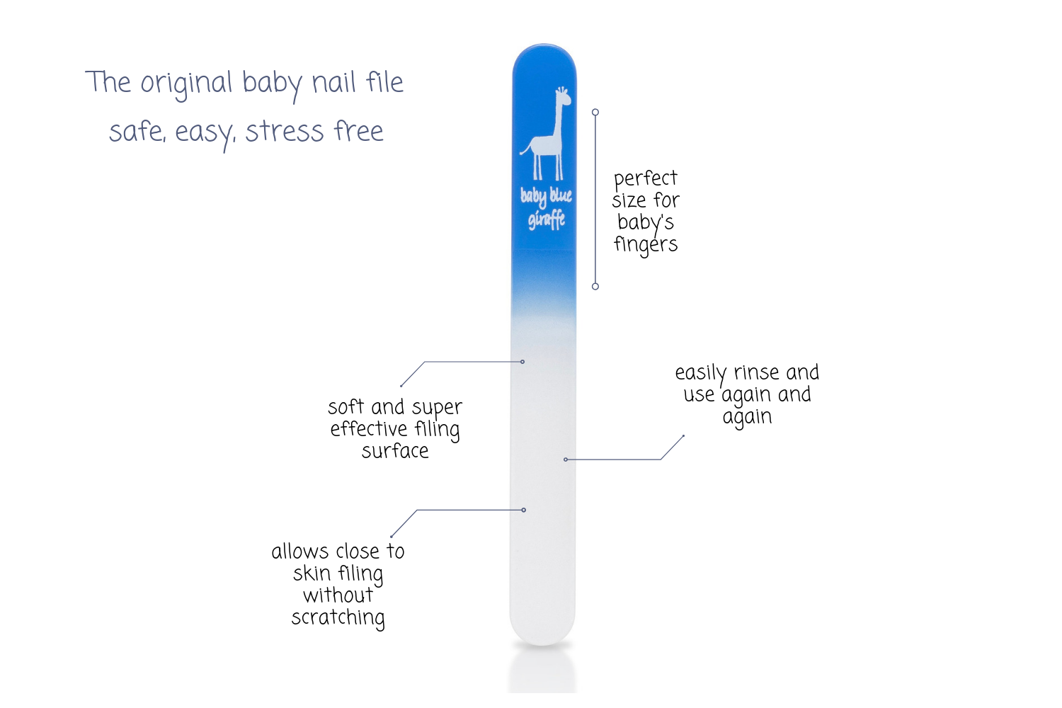 Baby Blue Giraffe Baby Nail File