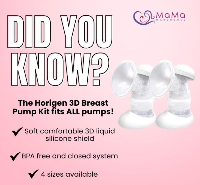 Horigen 3D Breast Pump Kit fits ALL pumps