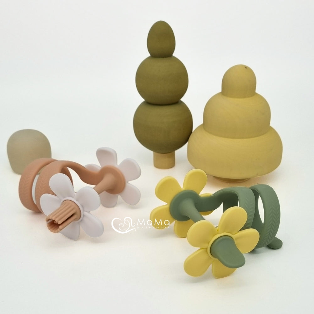 Mamas Tem Serpent Bloom Teether with Case