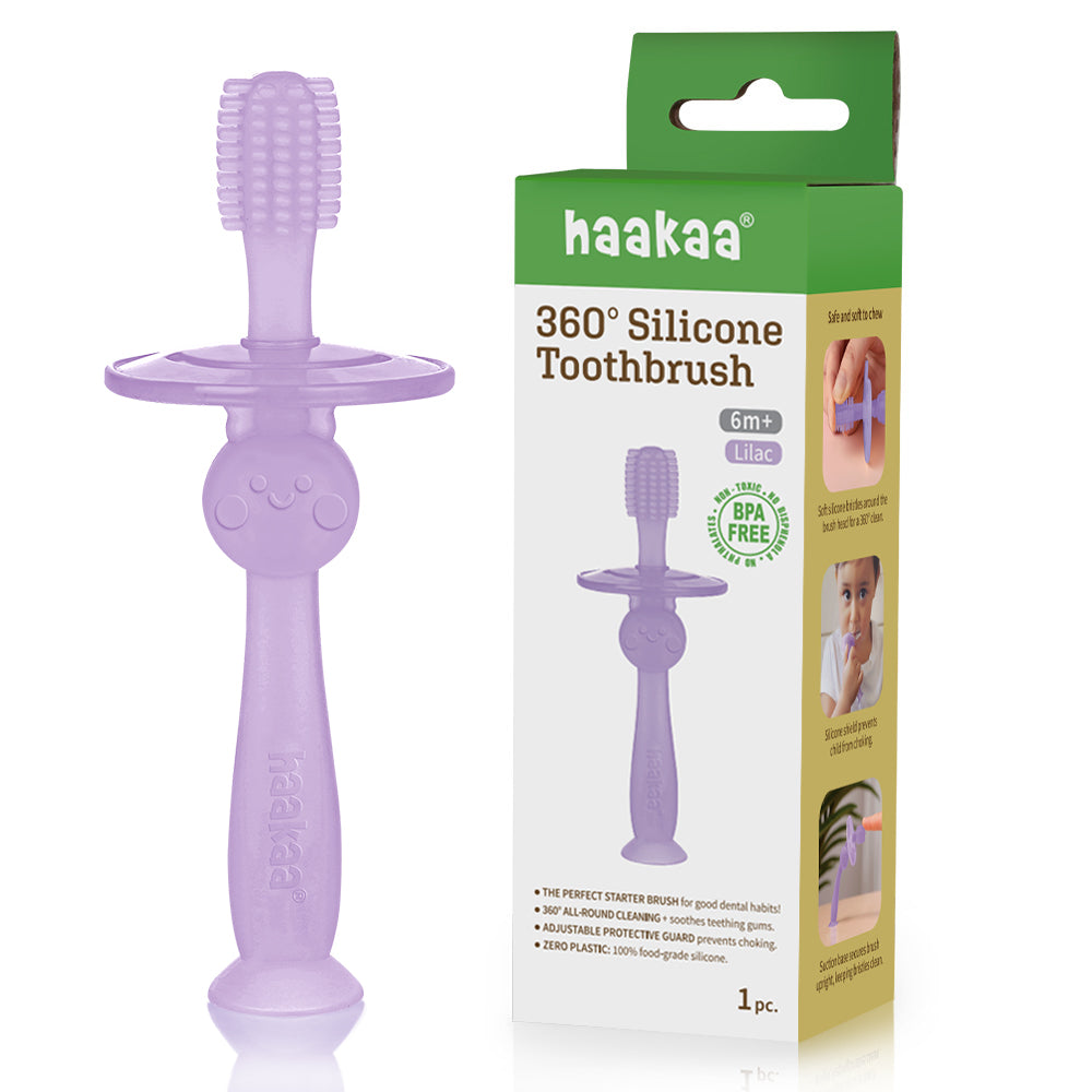 Haakaa 360° Baby Toothbrush (Lilac)
