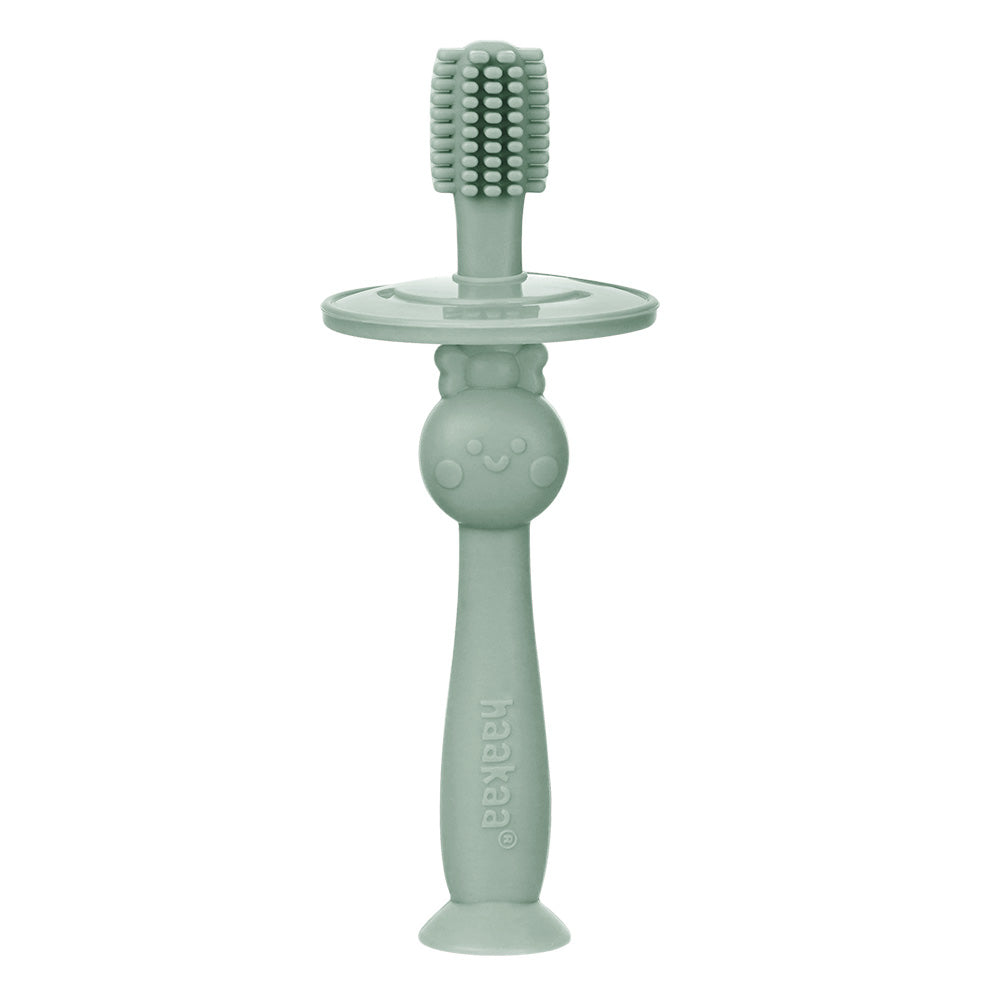 Haakaa 360° Baby Toothbrush (Pea Green)
