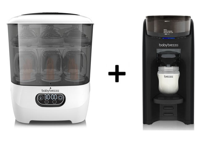 Baby Brezza Steam Steriliser and Formula Pro (Black/White) Bundle G/H