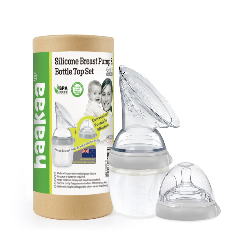 Haakaa Silicone Breast Pump 160ml & Bottle Set