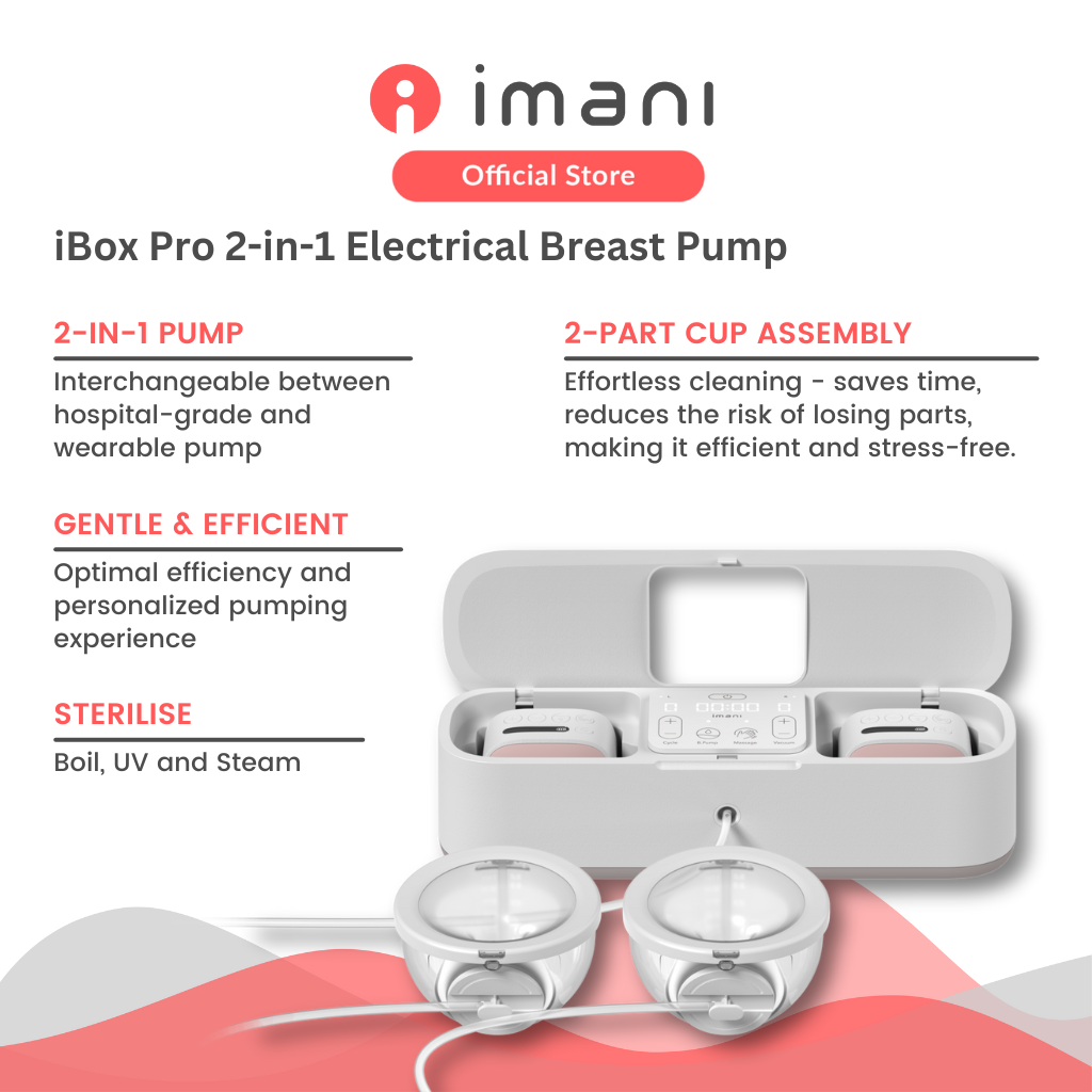 imani iBox Pro 2-in-1 Electrical Breast Pump (Hospital Grade + Wearable)
