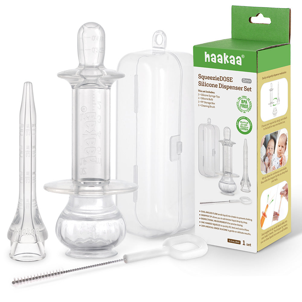 Haakaa SqueezieDOSE Silicone Dispenser Set/SqueezieDOSE Silicone Dispenser