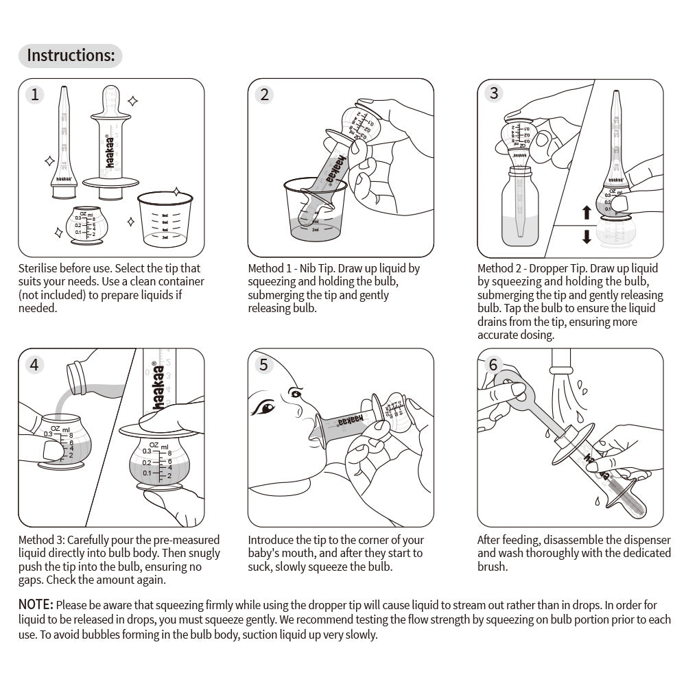 Haakaa SqueezieDOSE Silicone Dispenser Set/SqueezieDOSE Silicone Dispenser