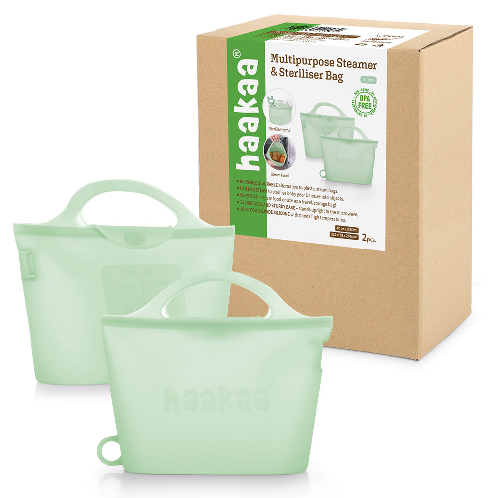 Haakaa Multipurpose Steamer and Steriliser Bag (Lime)
