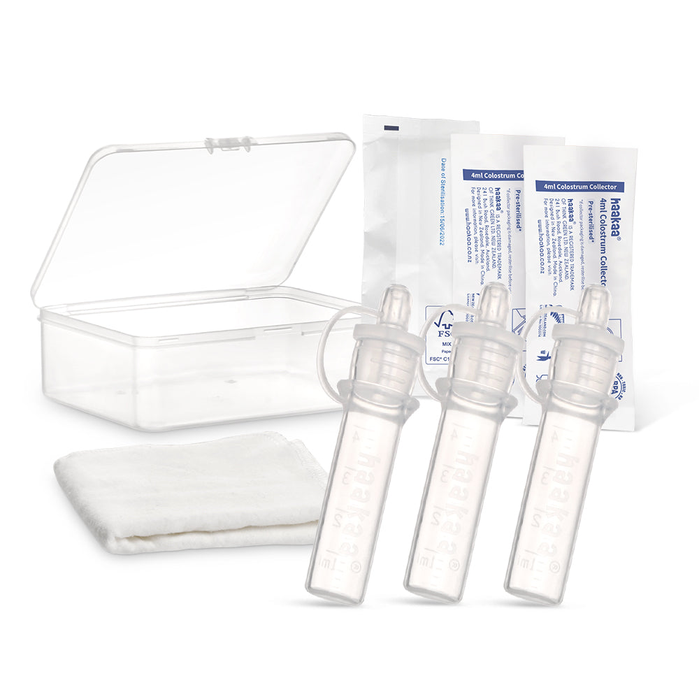 haakaa Colostrum Collector Syringes for Breastmilk Collector for  Breastfeeding Moms to Collect Store and Feed Colostrum, 0.1oz/4ml, 2pcs